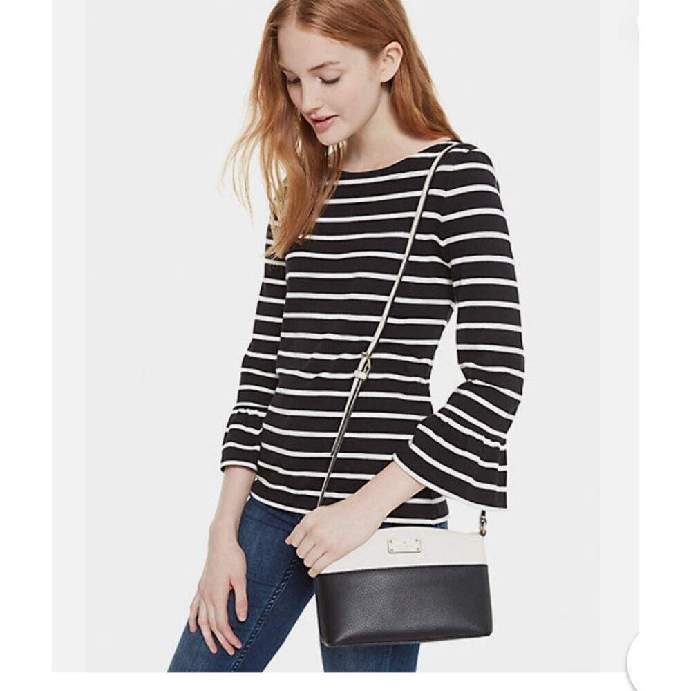 Kate Spade NY Bag Grove Street Millie Leather Handbag - Beige Tan Gray Black